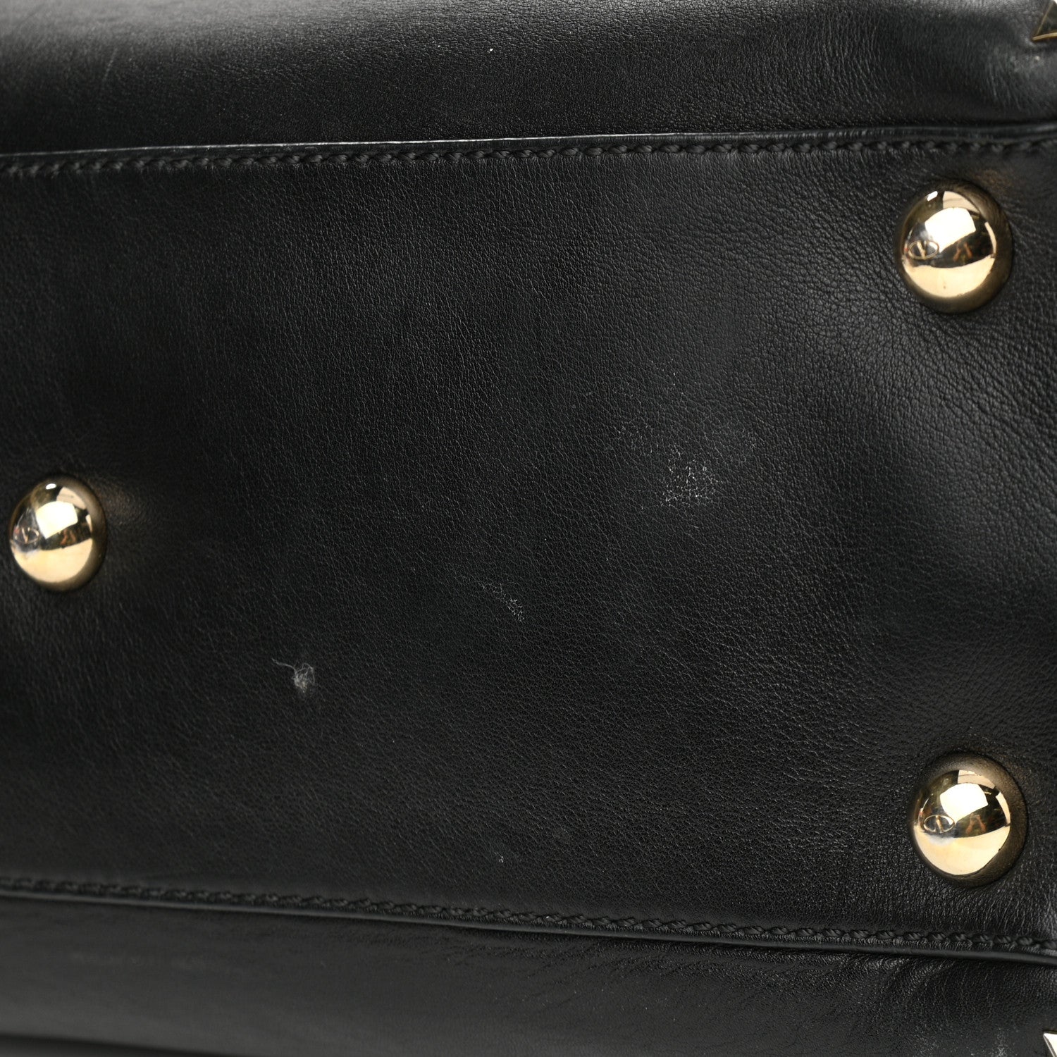 Valentino Garavani Vitello Rockstud Dome Shopper Black 7 of 15