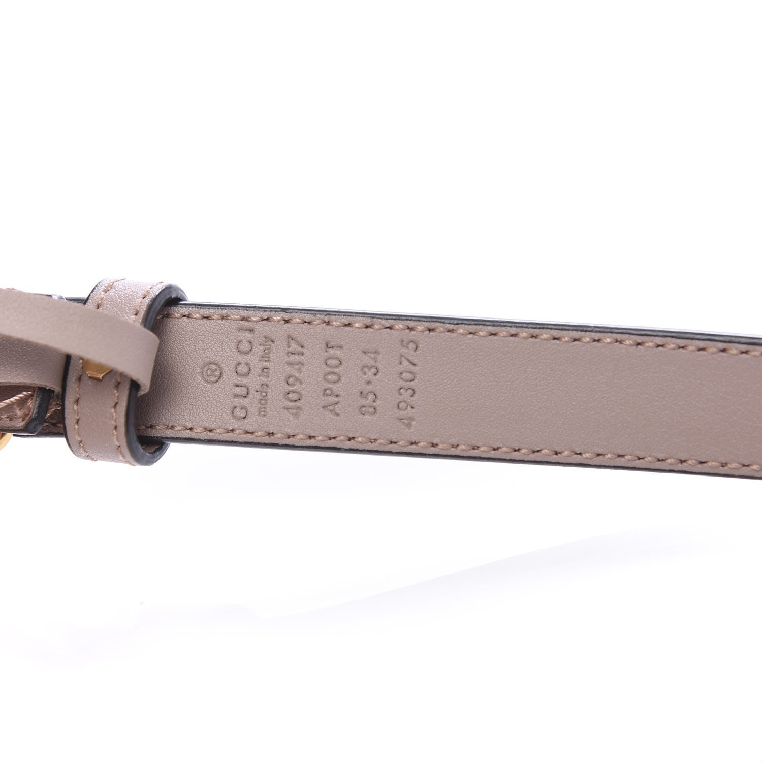 Gucci Calfskin Double G 20mm Belt 85 34 Porcelain Rose 5 of 6