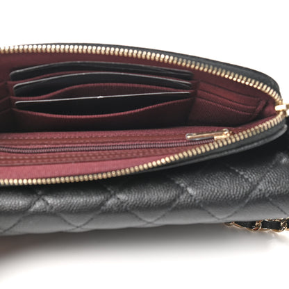 Chanel Caviar Quilted Flap Phone Holder With Chain Black 5 of 11