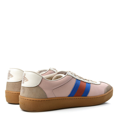 Gucci Calfskin Suede Web Womens G74 Sneakers 38.5 Oatmeal Soft Rose 4 of 10