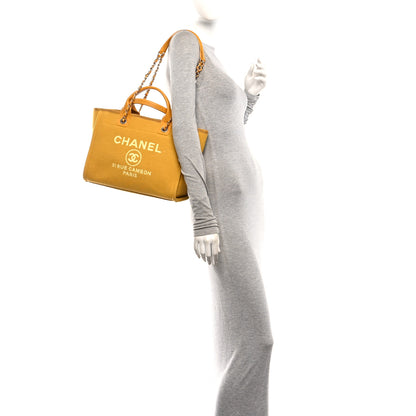 Chanel Mixed Fibers Small Deauville Tote Yellow 2 of 11