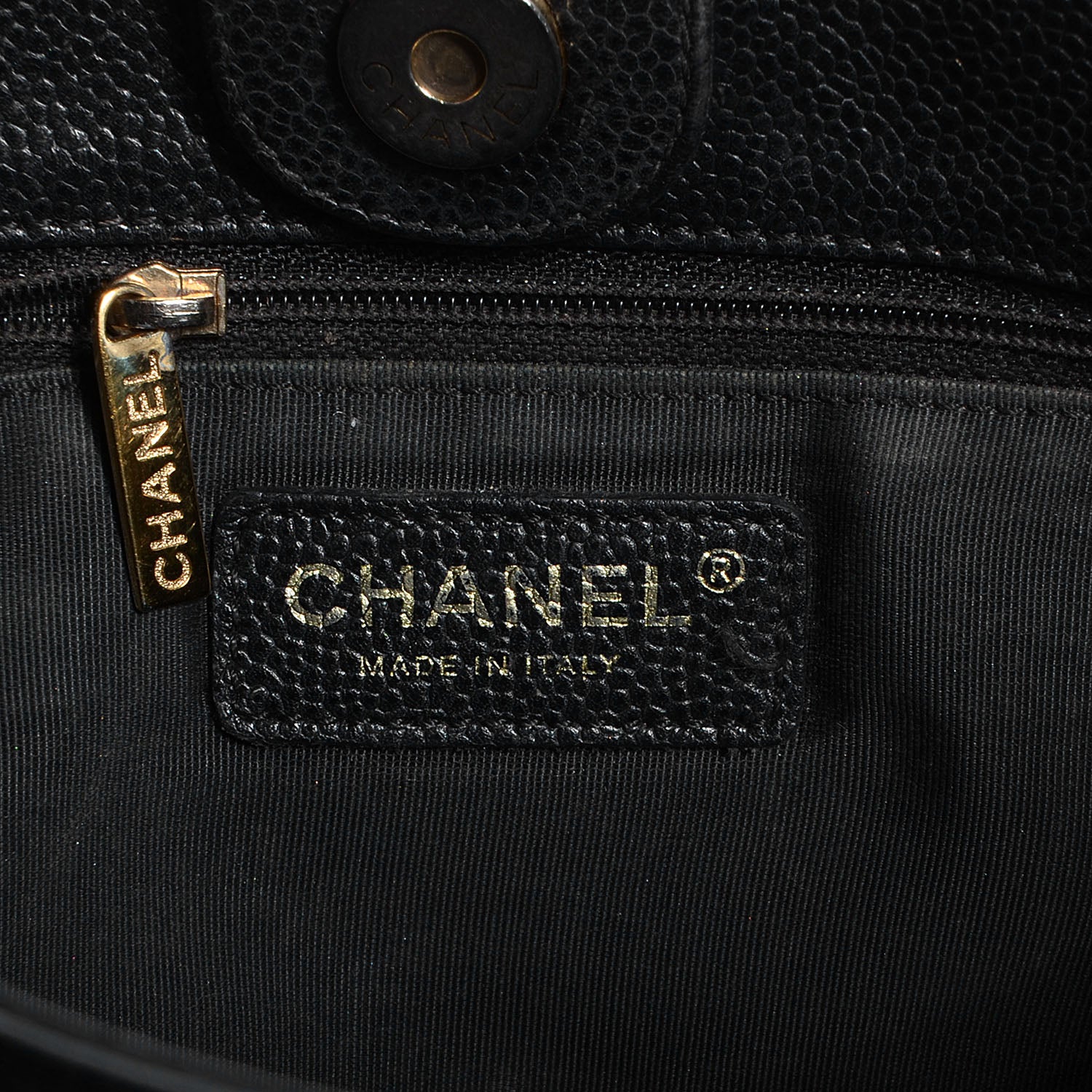 Chanel Caviar Petit Shopping Tote PST Black 6 of 7