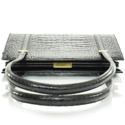 Gucci Crocodile Frame Bag Black 5 of 9