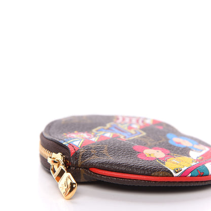 Louis Vuitton Monogram 2020 Christmas Animation Bumper Cars Round Coin Purse Coquelicot 5 of 11