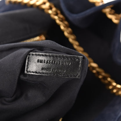 Saint Laurent Suede Chevron Monogram Large Nolita Blue 7 of 11
