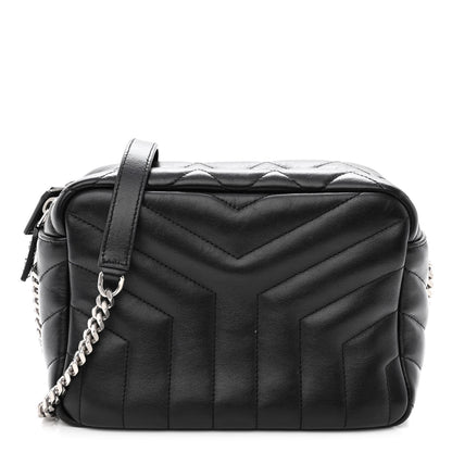Saint Laurent Calfskin Y Quilted Monogram Small Loulou Bowling Bag Black 1 of 9