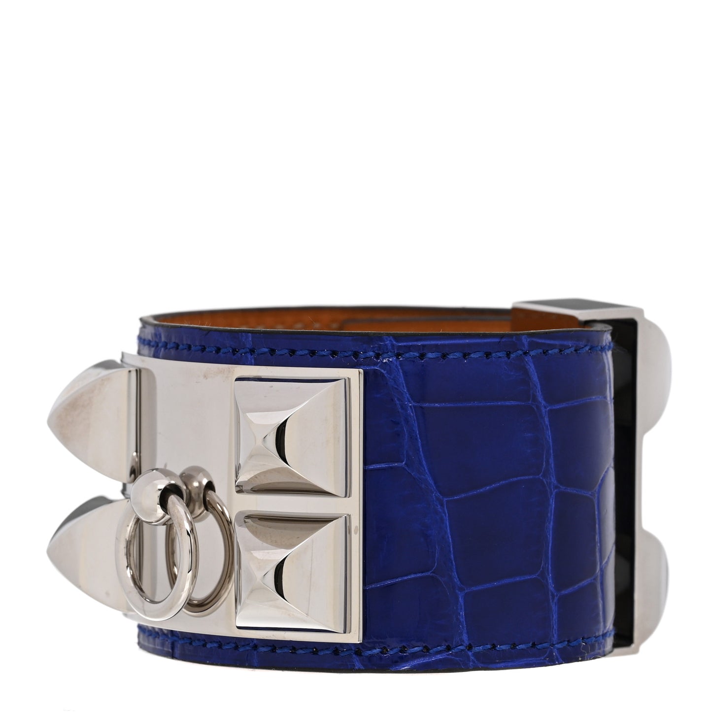 Shiny Alligator Collier De Chien CDC Bracelet S Bleu Electrique