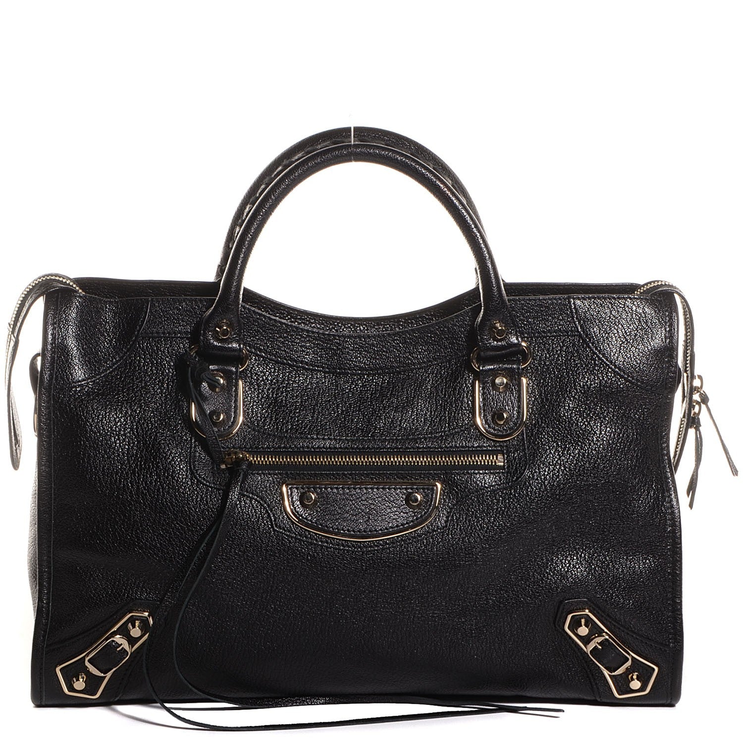 Balenciaga Chevre Gold Metallic Edge Hardware City Black 1 of 14
