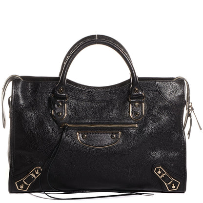 Balenciaga Chevre Gold Metallic Edge Hardware City Black 1 of 14