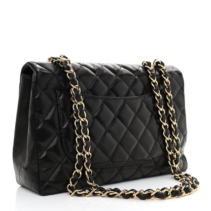 Chanel Lambskin Quilted Jumbo Single Flap Black 2 of 9