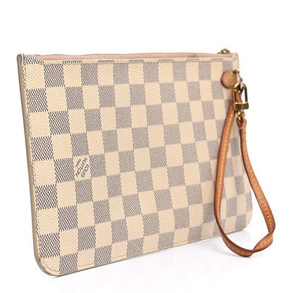 Louis Vuitton Damier Azur Neverfull MM GM Pochette Rose Ballerine 3 of 8