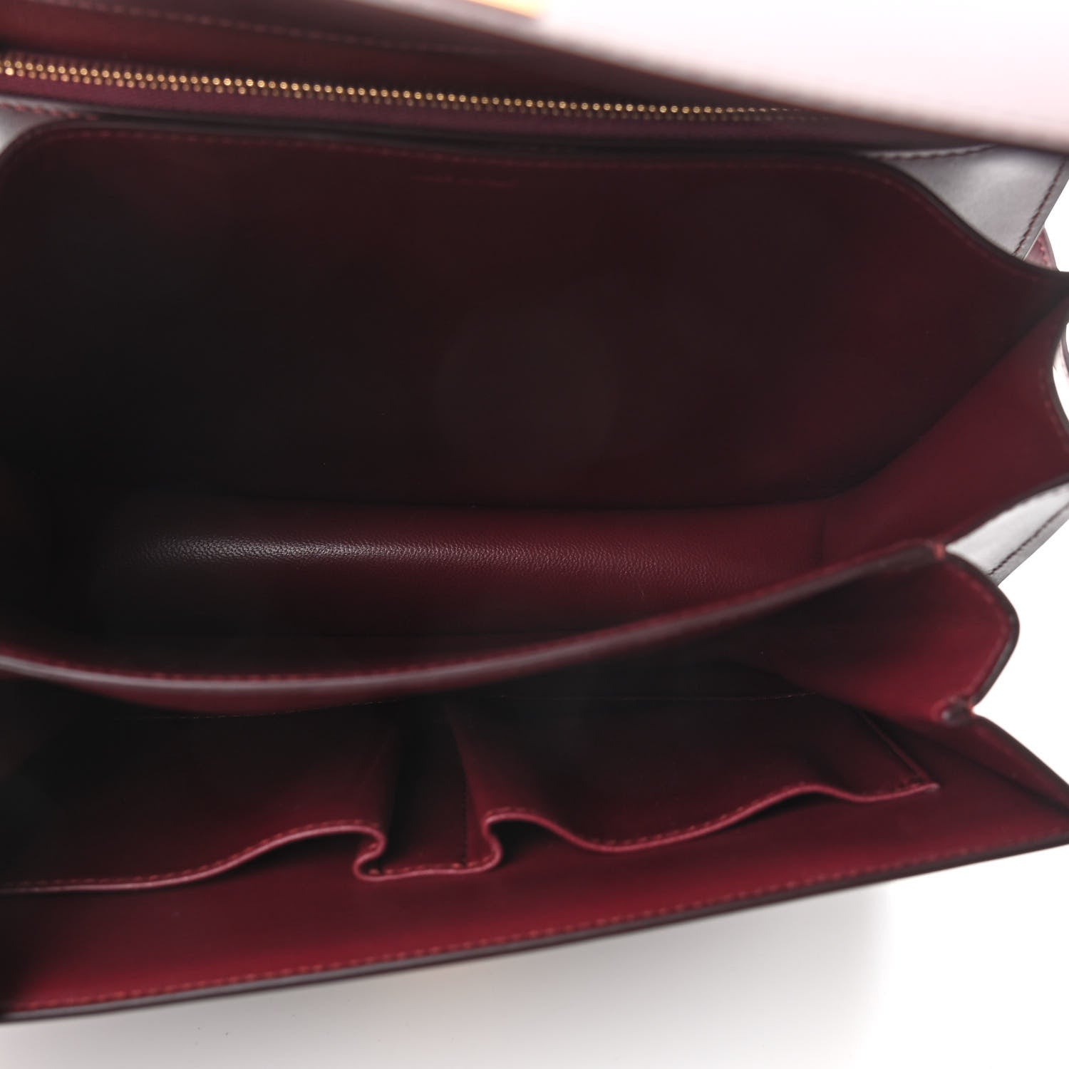Celine Box Calfskin Medium Classic Box Flap Bag Burgundy 5 of 9