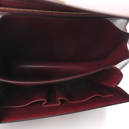 Celine Box Calfskin Medium Classic Box Flap Bag Burgundy 5 of 9