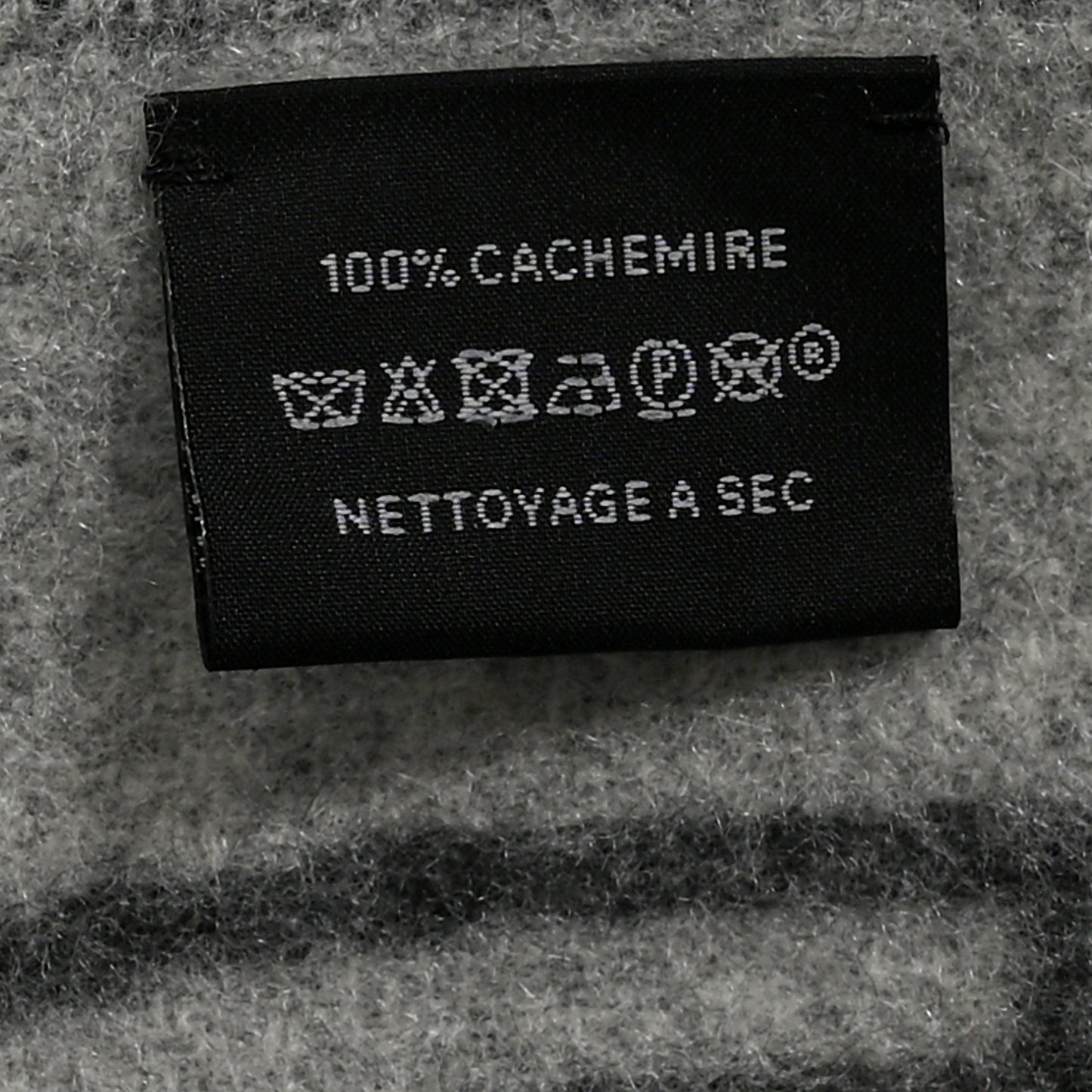 Cashmere Casaque Entrelacs Equestres Muffler Anthracite Gris Clair