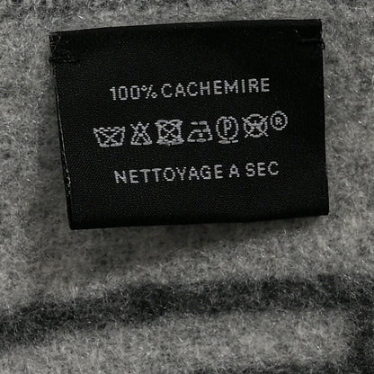 Hermes Cashmere Casaque Entrelacs Equestres Muffler Anthracite Gris Clair 4 of 4