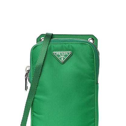 Prada Tessuto Nylon Phone Case Crossbody Bag Menta 6 of 9