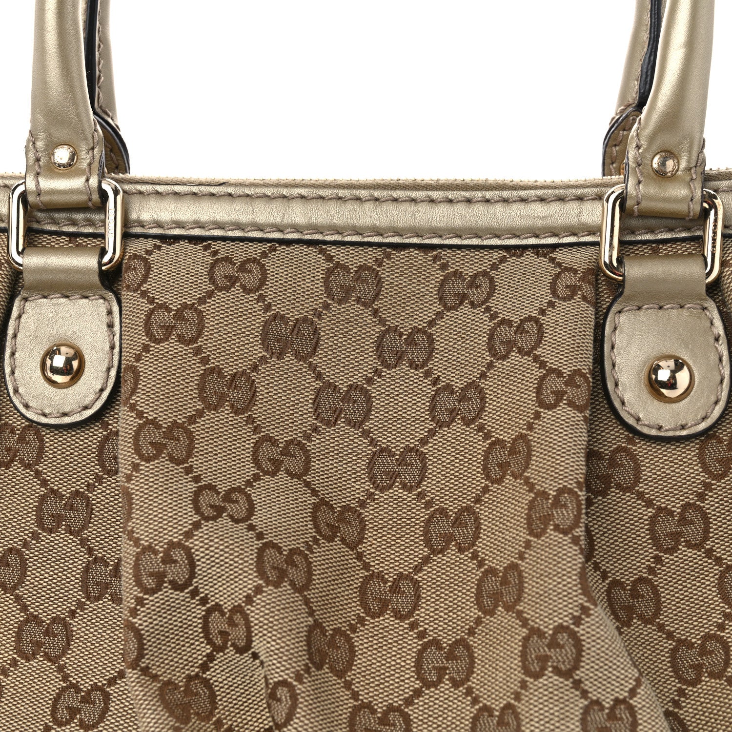 Gucci Monogram Medium Sukey Top Handle Bag Golden Beige 8 of 11