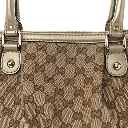 Gucci Monogram Medium Sukey Top Handle Bag Golden Beige 8 of 11