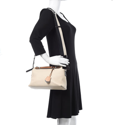Fendi Vitello Sierra Morfeus Dolce Striped Strap Medium By The Way Boston Bag Camelia Ebano Multicolor 2 of 9