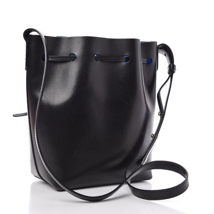 Mansur Gavriel Vegetable Tanned Calfskin Mini Bucket Bag Black Royal 3 of 9