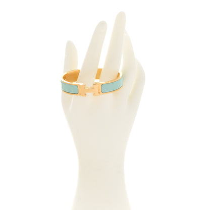 Hermes Enamel Narrow Clic Clac H Bracelet PM Lagon 2 of 5