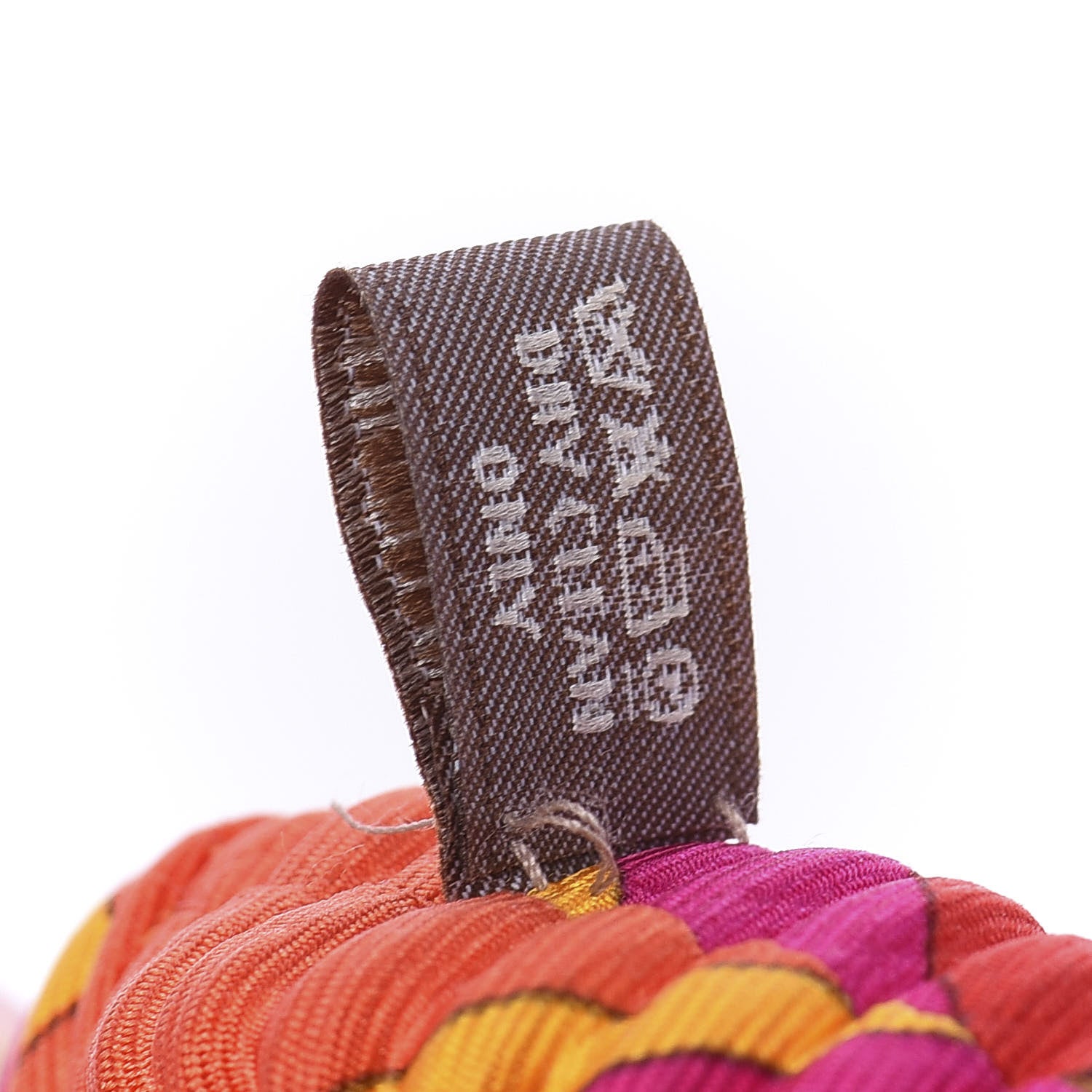 Hermes Silk Collier Plisse En Soie Petit H Pleated Necklace 5 of 8