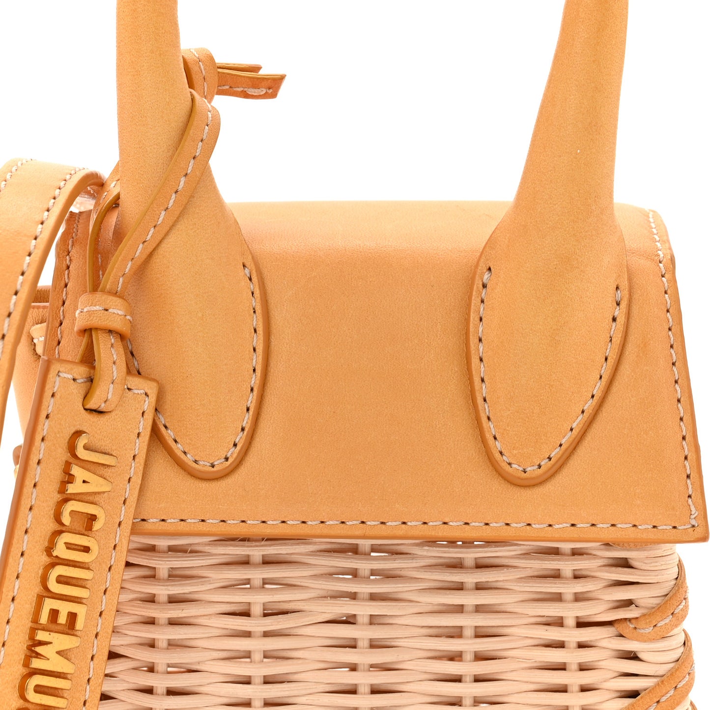 Smooth Calfskin Wicker Le Chiquito Yellow