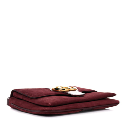 Gucci Suede Medium Arli Flap Shoulder Bag Vintage Bordeaux 4 of 12