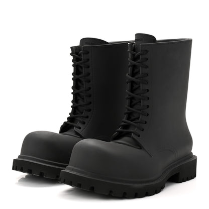 Balenciaga Rubber Mens Steroid Lace Up Boots 41 Black 3 of 10