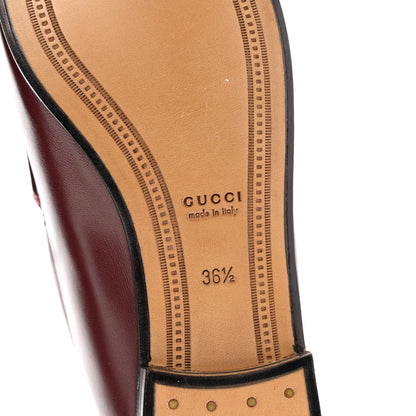 Gucci Lambskin Womens Brixton Horsebit Loafers 36.5 Vintage Bordeaux 15 of 20