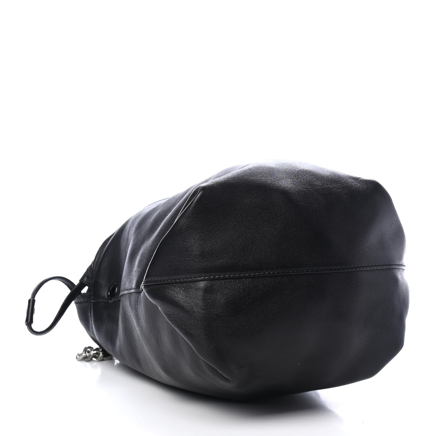 Saint Laurent Lambskin Small Teddy Bucket Bag Black 3 of 4
