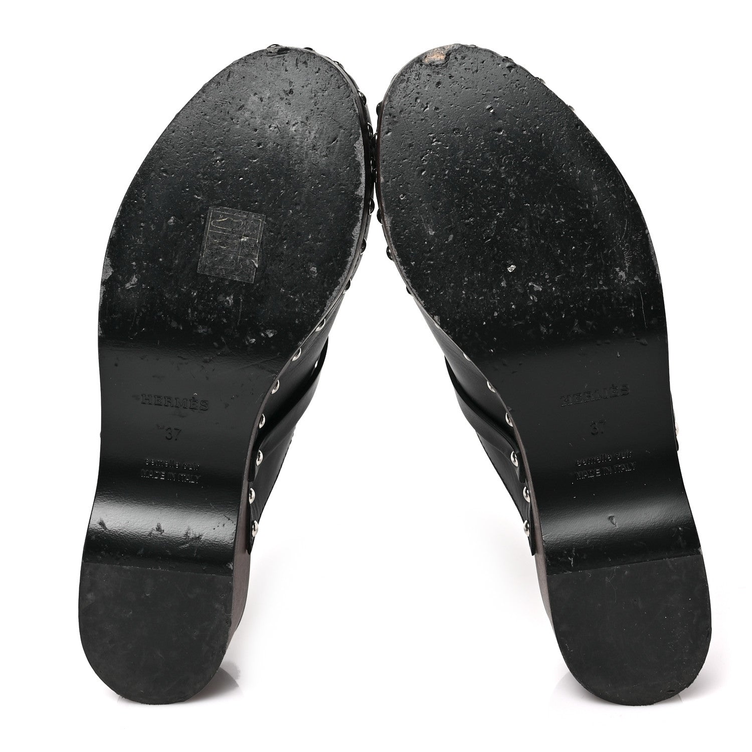 Hermes Calfskin Carlotta Mules 37 Black 5 of 8