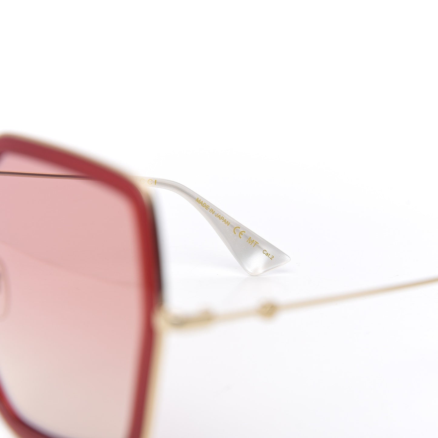 Acetate Oversize Square Frame GG0106S Sunglasses Red