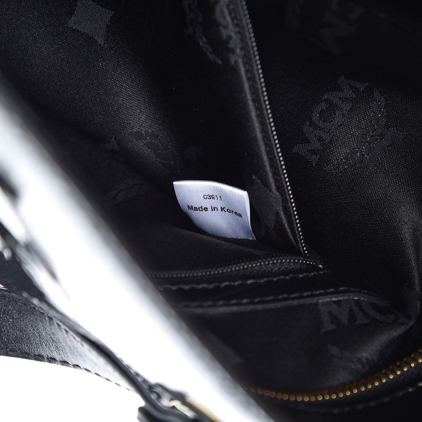 Monogram Patent Shopping Tote Black