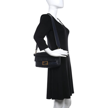 Fendi Nappa FF 1974 Embossed Baguette Mirto 2 of 9