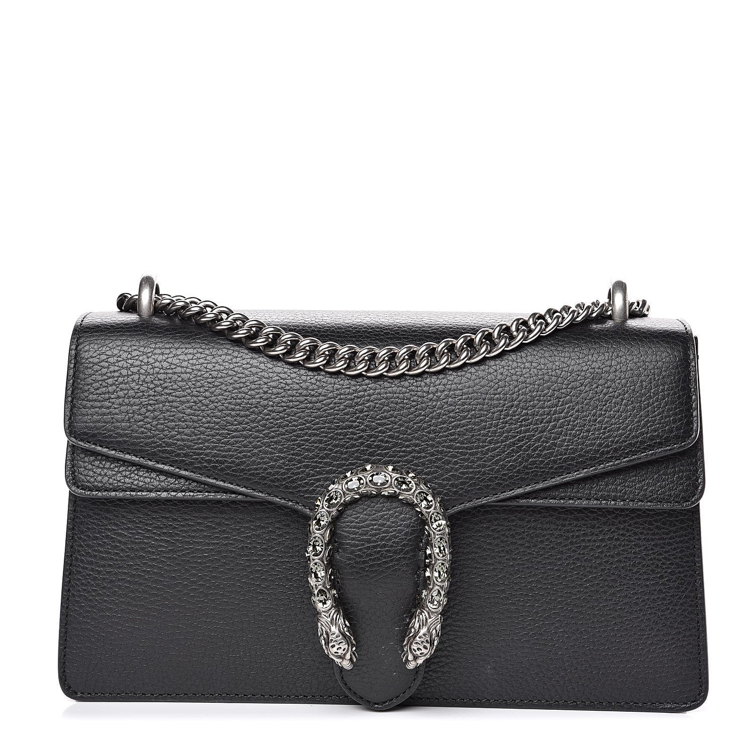 Gucci Pebbled Calfskin Small Dionysus Shoulder Bag Black 1 of 12