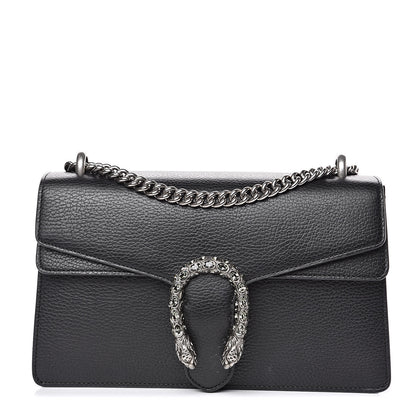 Gucci Pebbled Calfskin Small Dionysus Shoulder Bag Black 1 of 12
