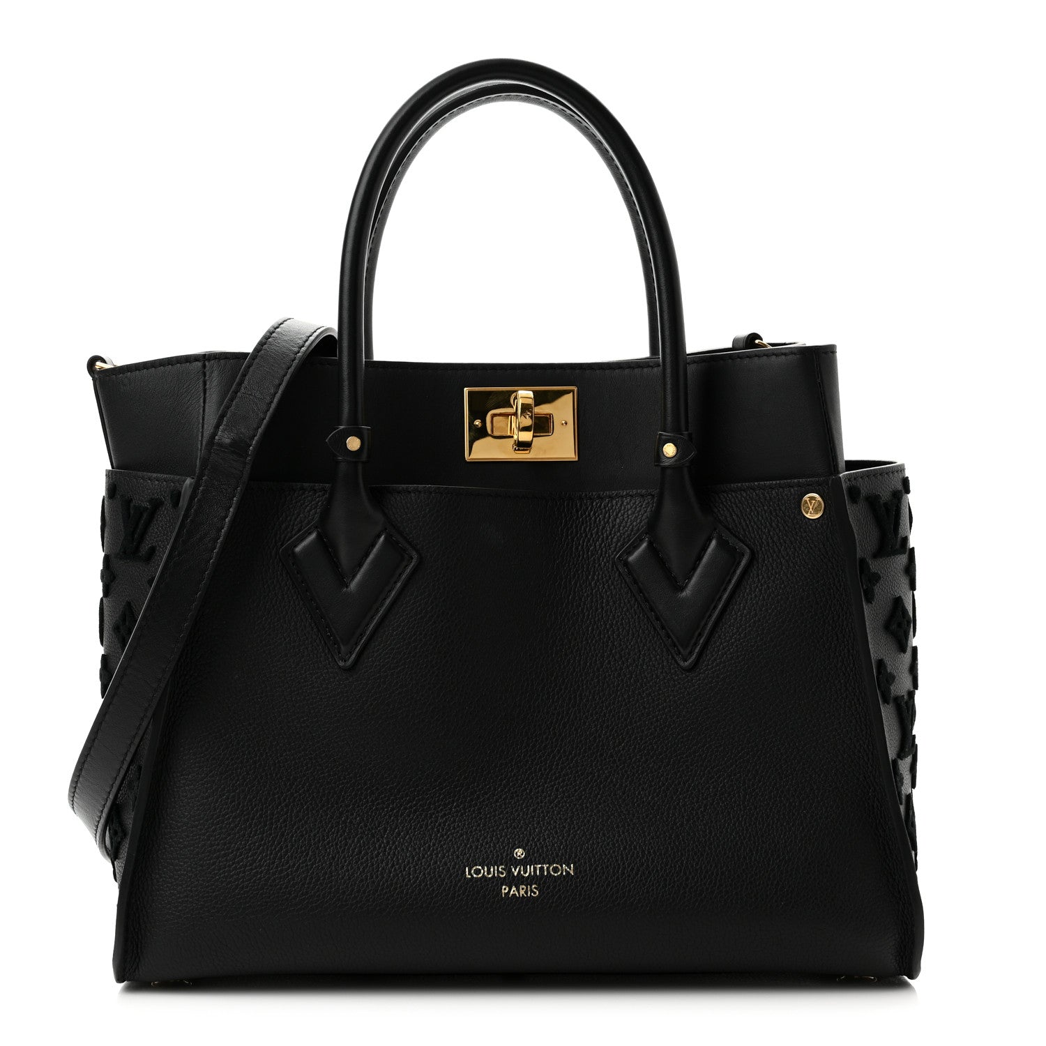 Louis Vuitton Calfskin Monogram Tufting On My Side Black 1 of 9