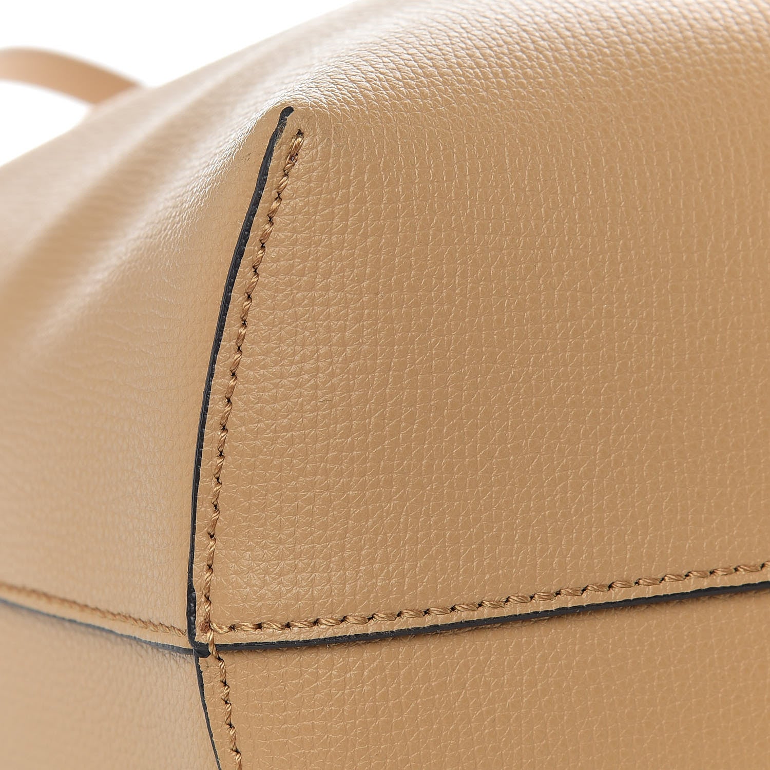 Fendi Vitello Vienna Enamel F is Fendi Shopping Tote Miele Scuro Taupe 13 of 17