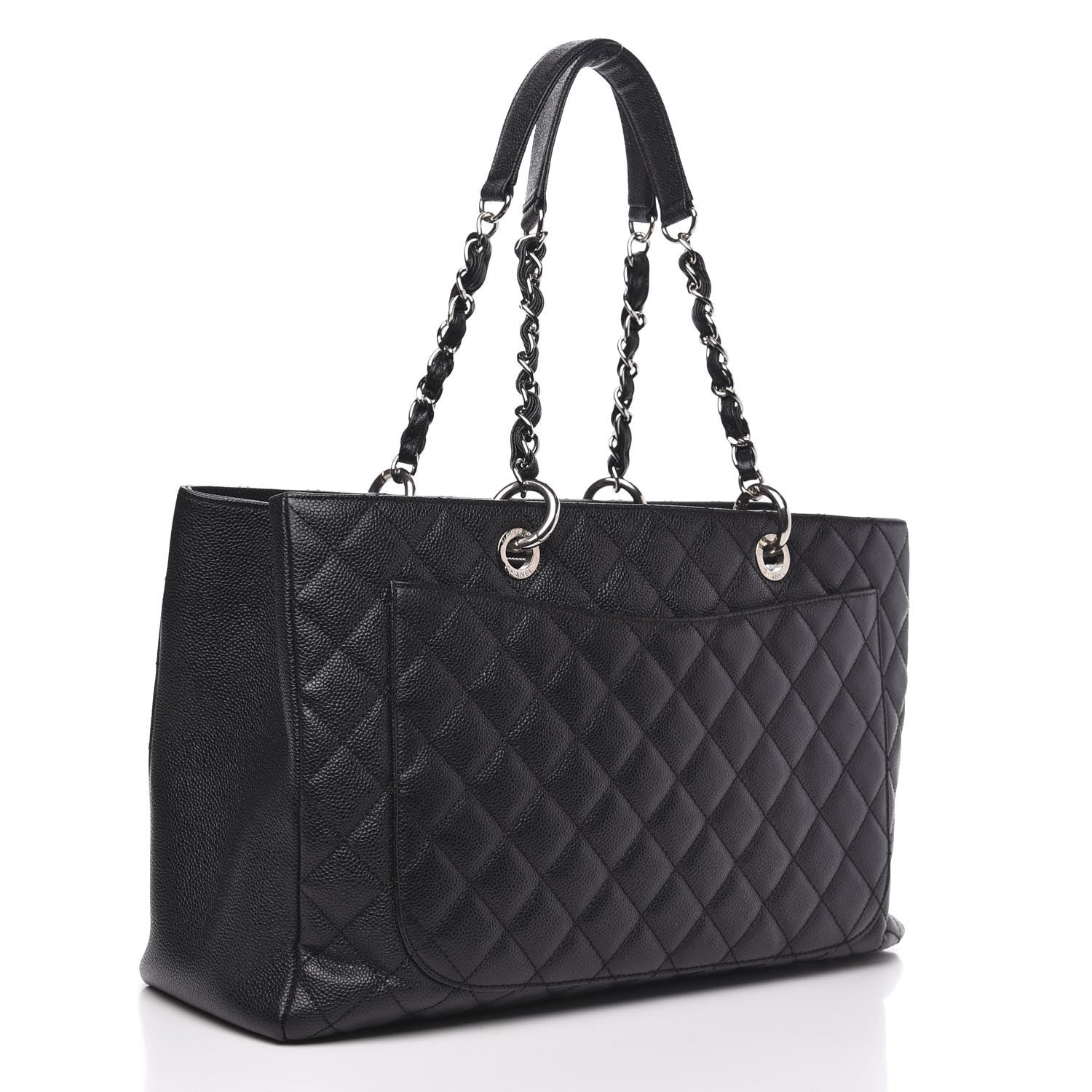 Chanel Caviar Quilted XL Grand Shopping Tote GST Black 3 of 11