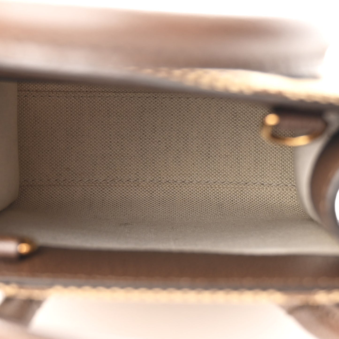 Monogram Jumbo GG Textured Dollar Calfskin Web Mini Vertical Tote Camel Ebony New Acero