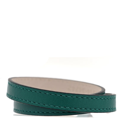 Bulgari Calfskin Serpenti Forever Double Coil Bracelet S Emerald Green 3 of 6