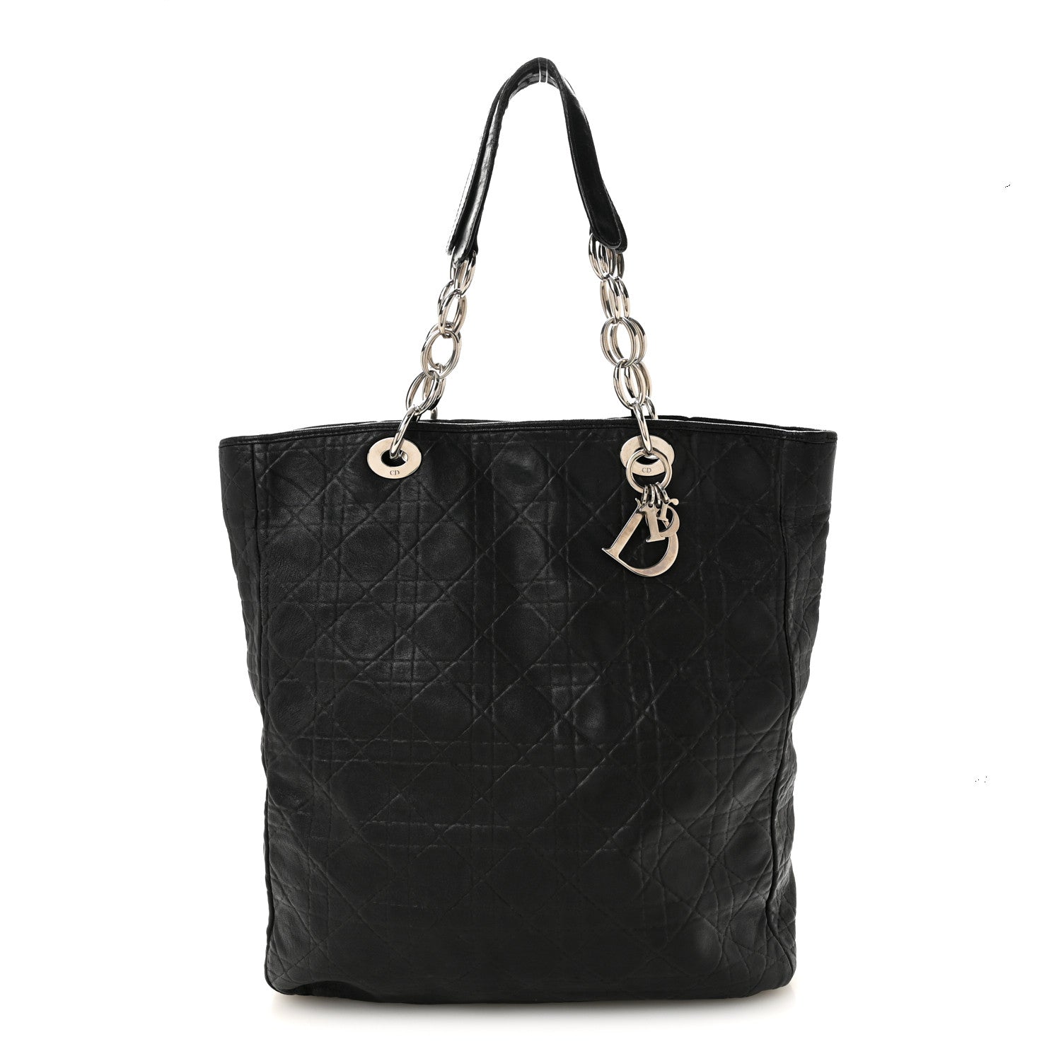 Christian Dior Lambskin Cannage Large Soft Lady Dior Shopping Tote Black 1 of 15