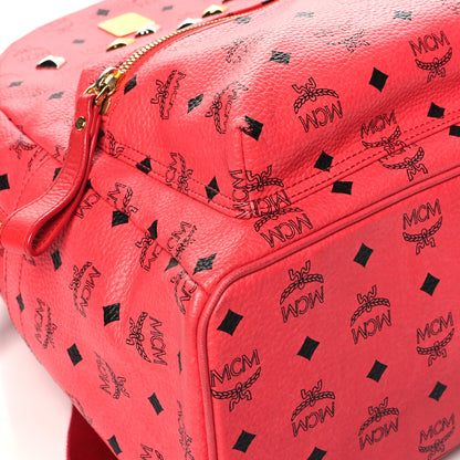 MCM Visetos Medium Sprinkle Stud Stark Backpack Red 8 of 11