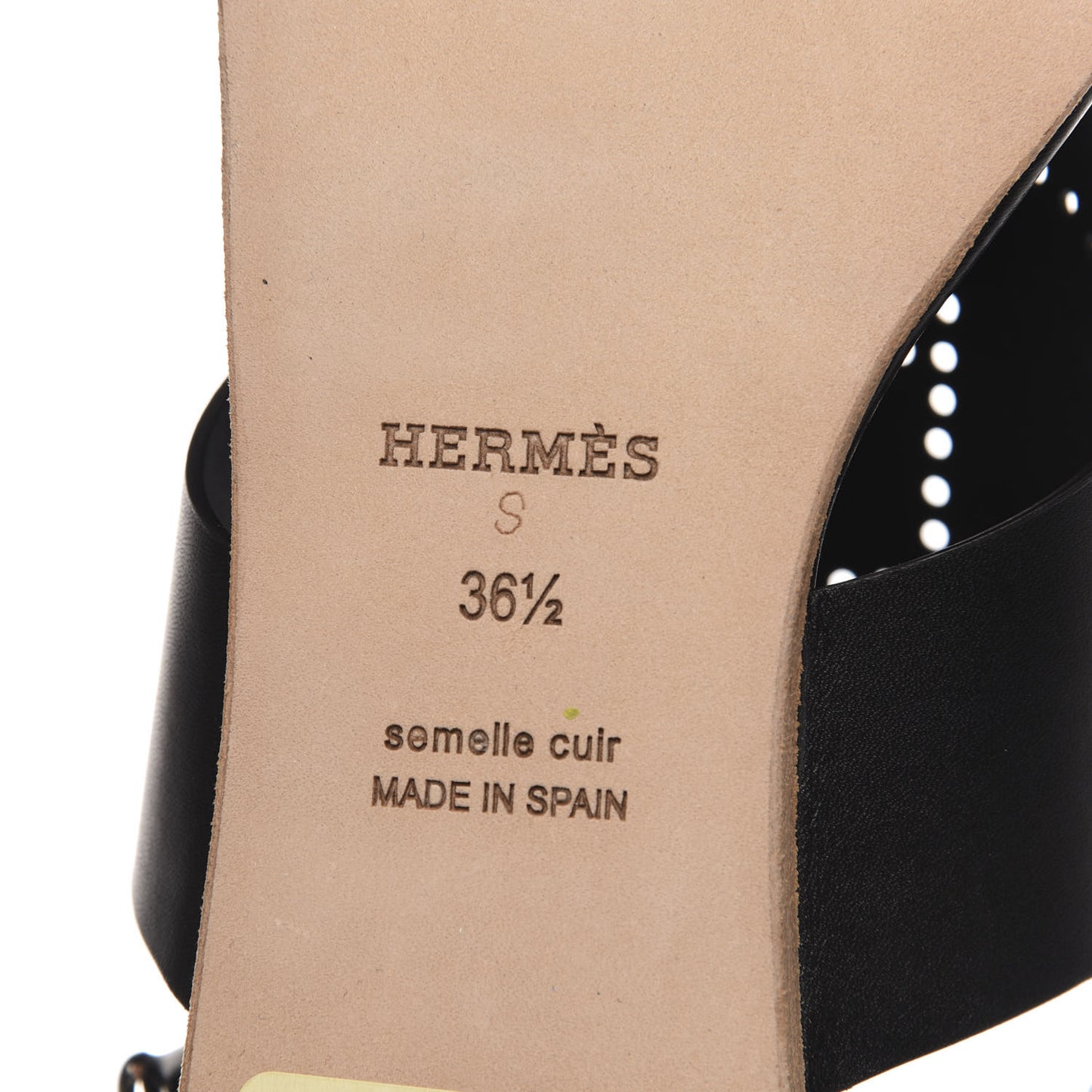 Calfskin Kola Sandals 36.5 Black
