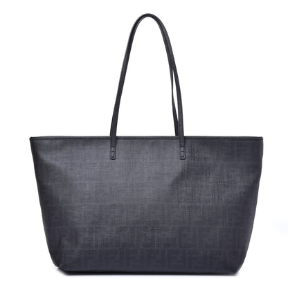 Fendi Zucca Spalmati Medium Roll Tote Black 1 of 12