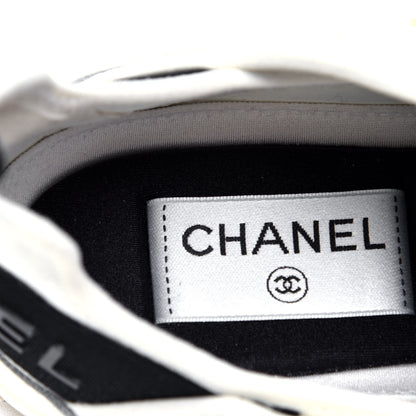 Chanel Velvet Calfskin Mixed Fibers CC Sneakers 36 Ivory 9 of 11