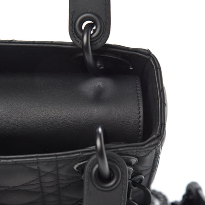 Christian Dior Ultra Matte Calfskin Cannage Mini Lady Dior Black 7 of 10
