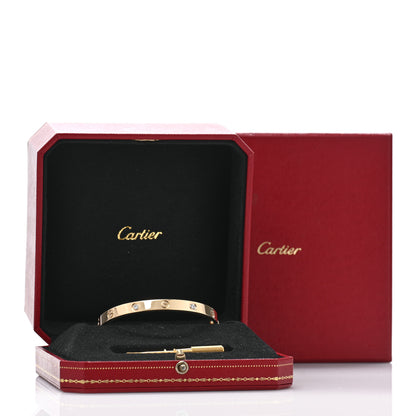 Cartier 18K Yellow Gold 4 Diamond LOVE Bracelet 7 of 7