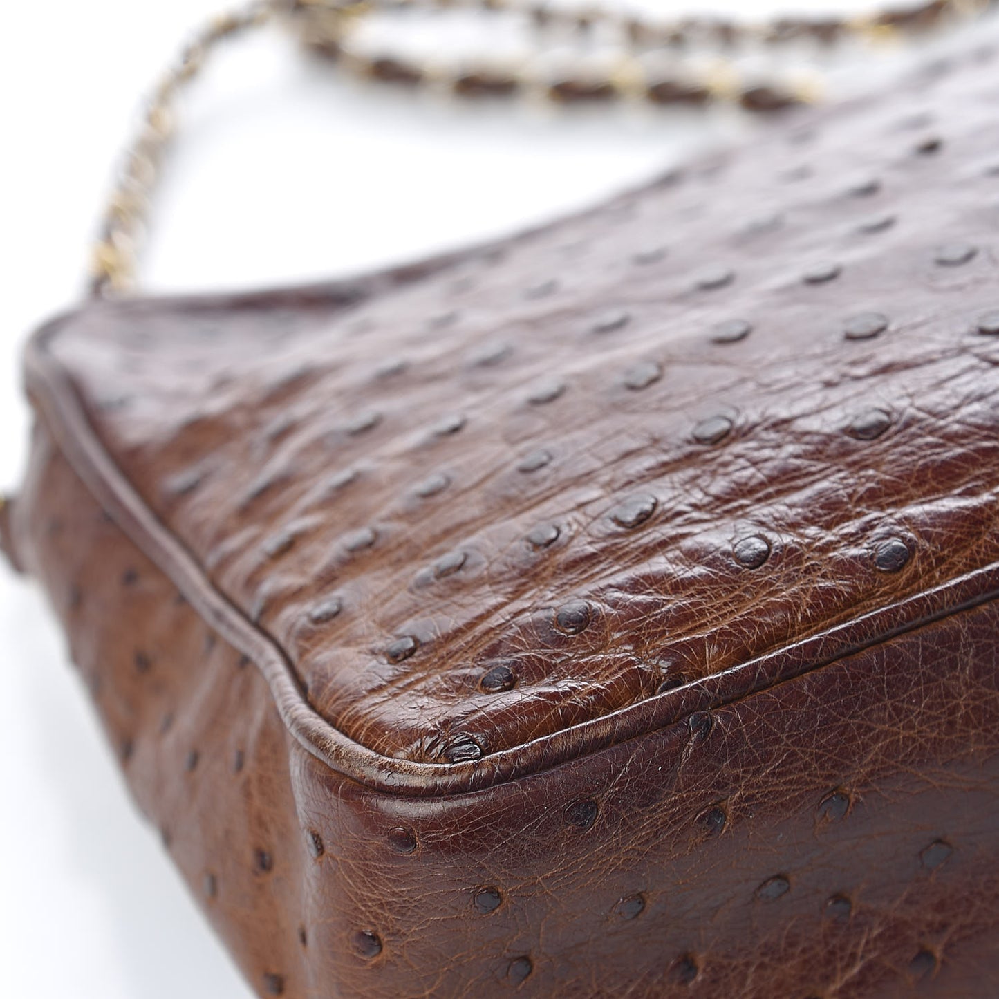 Ostrich Tassel Camera Case Brown